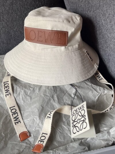 LOEWE Fisherman Hat in Canvas Soft White Bucket