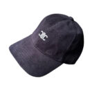 Celine Mini Triomphe Baseball Cap Corduroy Navy