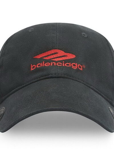 Balenciaga Mens 3B Sports Icon Baseball Cap Black/Red