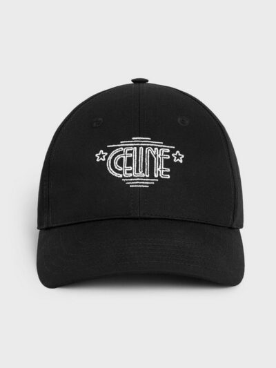 Celine Wiltern Embroidery Baseball Cap Cotton Black