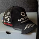 Balenciaga Logo Embroidered Mens sports Artwork Black Cap
