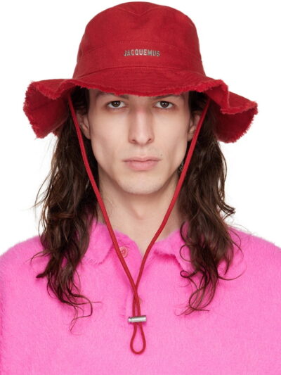Jacquemus Le Bob Artichaut Bucket Hat in Red