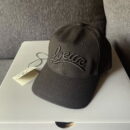 Loewe Embroidery Black Baseball Cap in Canvas