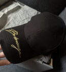 Balenciaga Men's Logo Visor Cap Black and Gold