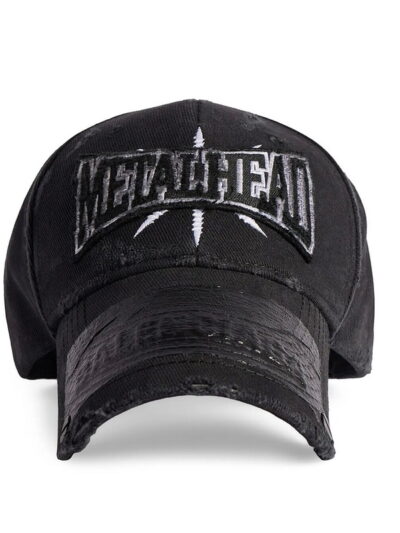 Balenciaga Metalhead Black Mens Baseball Caps
