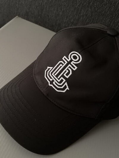 Celine Anchor Black Baseball Cap in Washed Cotton