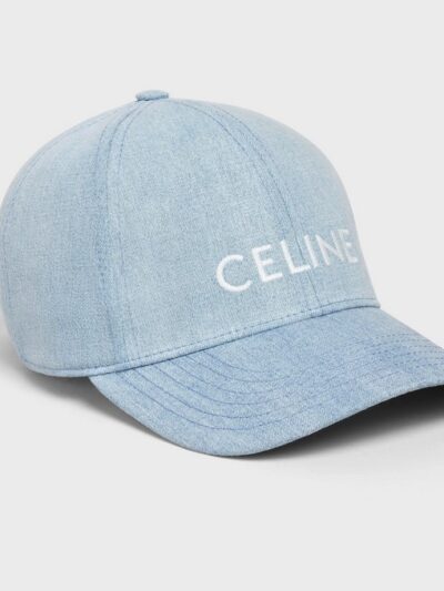 Celine Mens/Womens Denim Baseball Cap Sun Faded Wash