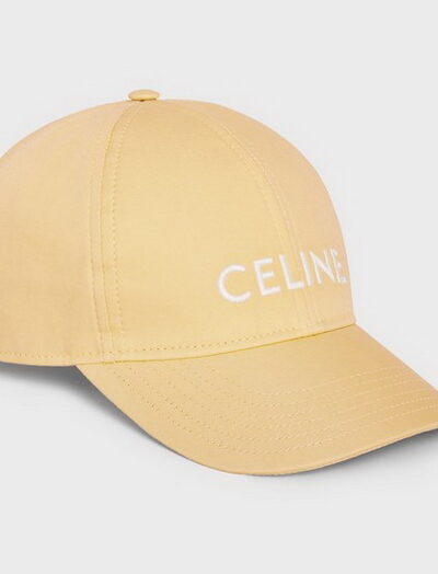 Celine Mens/ Womens Baseball Cap in Cotton Yellow