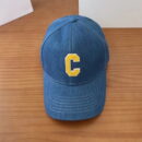 Celine Initial C Yellow Men's Denim Baseball Cap Hat
