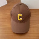 Celine Initial C Yellow Men's Brown Baseball Cap Hat