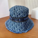 Christian Dior D-Bobby Oblique Small Brim Bucket Hat Blue