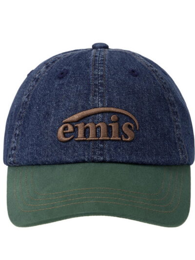 Emis Washed Denim Baseball Cap Denim /Green