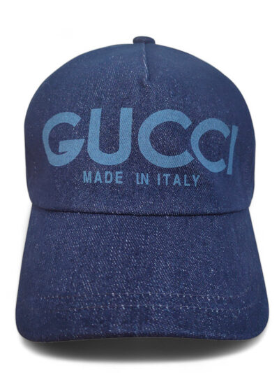 Gucci GG Canvas Dark Blue Denim Baseball Caps