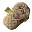 Gucci GG Canvas Baseball Cap In Brown Leather