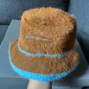 Jacquemus Logo Embroidery Brown/Blue Bucket Hat