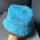 Jacquemus Logo Embroidery Blue/Brown Bucket Hat