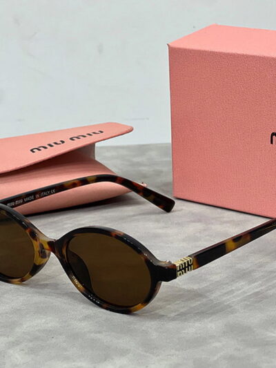 Miu Miu Oval Shape Cork Tortoiseshell Sunglasses MES002
