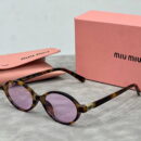 Miu Miu Oval Shape Honey Tortoiseshell Sunglasses MES004