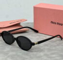 Miu Miu Oval Shape Black Sunglasses UVB Protection MES003