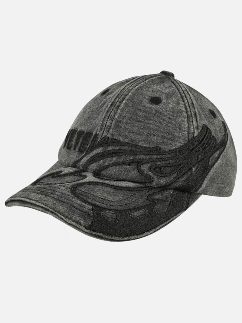 Vetements Flame Logo Men's Black Baseball Cap
