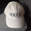 Balenciaga Vogue Logo Embroidered Baseball Cap White