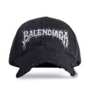 Balenciaga Diy Metal Outline Black Baseball Cap