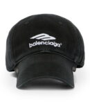 Balenciaga Mens 3B Sports Icon Baseball Cap Black