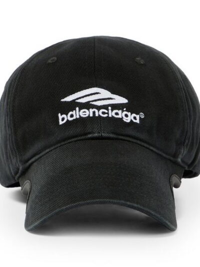 Balenciaga Mens 3B Sports Icon Baseball Cap Black