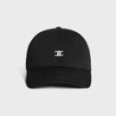 Celine Triomphe Embroidered Baseball Cap Black