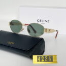 Celine Oval Frame Triomphe Metal Gold Tone Sunglasses CLS003