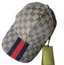 Gucci Beige and Blue Original GG Canvas Baseball Cap Hat