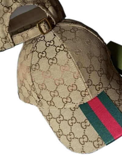Gucci GG Canvas lends Baseball Cap in Beige Ebony Hat