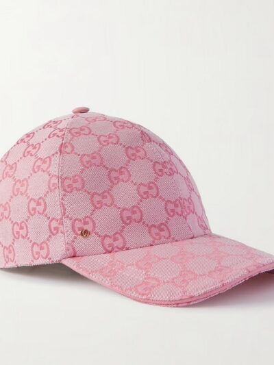 New Gucci GG Canvas Pink Baseball Cap