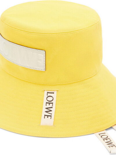 LOEWE Fisherman Hat Yellow in Canvas Bucket