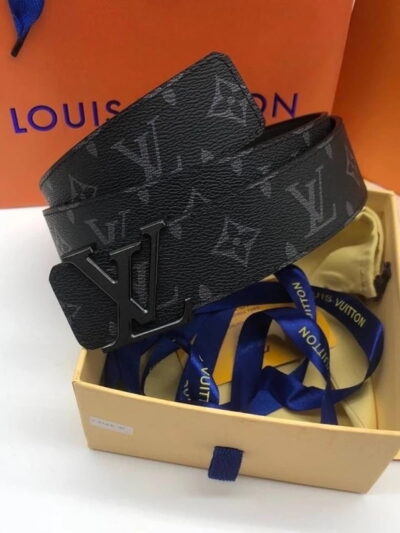 Louis Vuitton Black LV Initiales Reversible Belt Monogram