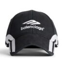 Balenciaga 3B Sports Icon Cap Black/ White Cotton Drill