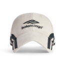 Balenciaga 3B Sports Icon Cap White/Black Cotton Drill