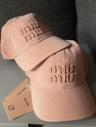 New Miu Miu Logo Embroidered Womens Baseball Cap