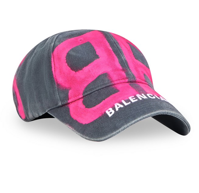 Balenciaga Men's BB Sprayed Cap Cotton Drill