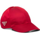 Prada Triangle Logo Re-Nylon Red Baseball Cap