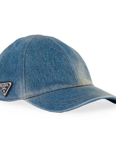 Prada Light Denim Baseball Cap Women's Hat