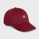 Celine Triomphe Embroidered Cotton Baseball Cap Red