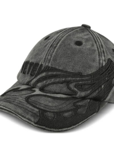 Vetements Flame Logo Mens Black Baseball Cap
